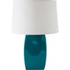 Riverceramic Soft Rectangle 25" Gloss Ocean Blue Ceramic Table Lamp