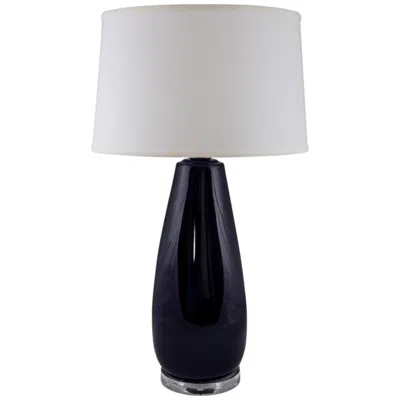 Riverceramic Tear Drop Gloss Navy Table Lamp