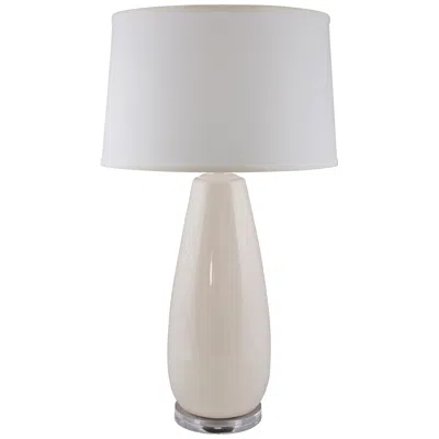 Riverceramic Tear Drop Gloss White Table Lamp