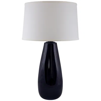 Riverceramic Teardrop 32" Modern Gloss Navy Blue Table Lamp