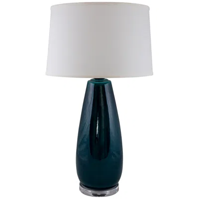 Riverceramic Teardrop 33" Acrylic And Tropical Turquoise Blue Lamp