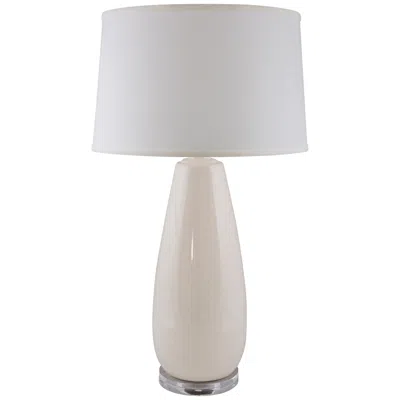 Riverceramic Teardrop 33" High Acrylic Accent White Ceramic Table Lamp