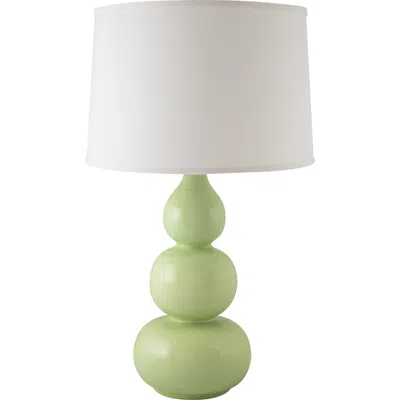 Riverceramic Triple Gourd 28 1/2" Gloss Crisp Green Ceramic Table Lamp