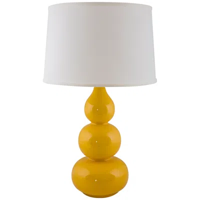 Riverceramic Triple Gourd 28 1/2" Gloss Curry Yellow Table Lamp