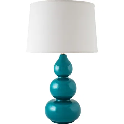 Riverceramic Triple Gourd 28 1/2" Gloss Ocean Blue Table Lamp