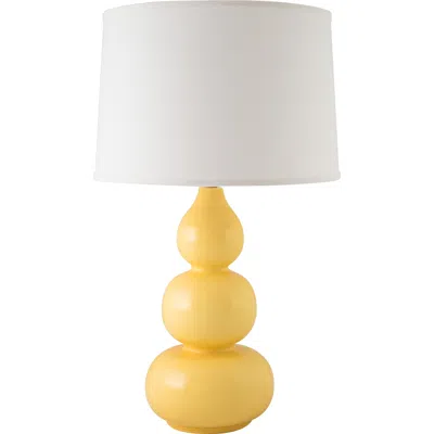 Riverceramic Triple Gourd 28 1/2" Gloss Straw Yellow Ceramic Lamp