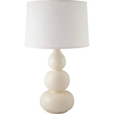 Riverceramic Triple Gourd 28 1/2" Gloss White Ceramic Table Lamp