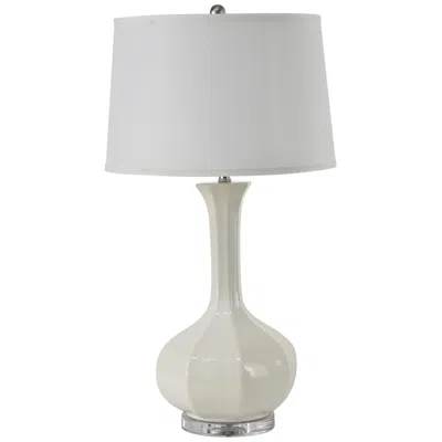 Riverceramic ® Vibe White Glazed Vase Table Lamp