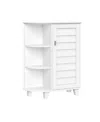 Riverridge Home 36.63" Single Door Floor Cabinet With Side Shelves In White