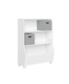 Riverridge Home Kids Book Case With Toy Organizer In Gray