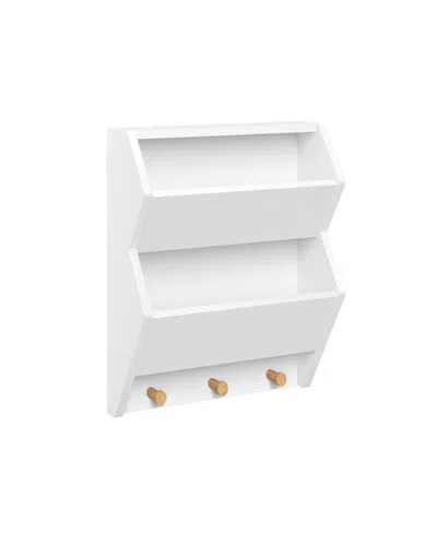 Riverridge Home Kids Catch-all Wall Shelf With 3 Hooks In White