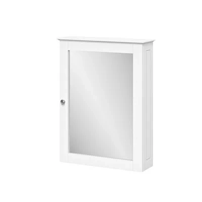 Riverridge Home Riverridge Ashland Single Door Bathroom And Laundry Wall Mount Storage Medicine Cabinet With Mirror  In White