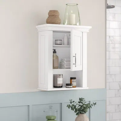 Riverridge Home Riverridge Somerset Single Door Bathroom And Laundry Wall Mount Storage Medicine Cabinet  - White In Satin