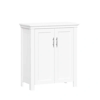 Riverridge Home Riverridge Somerset Two-door Bathroom And Laundry Storage Cabinet With Adjustable Shelf - White In Satin