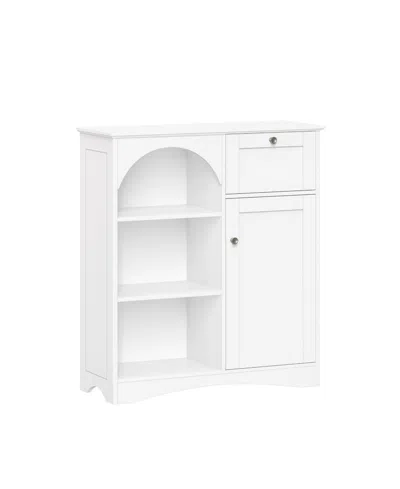 Riverridge Home Sourcing Solutions 31.25" Solid Wood Bristol Single Door Arched Bathroom And Laundry Storage Cabinet In White