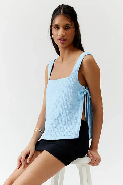 Riverside Tool & Dye Elodie Quilted Apron Top In Sky, Women's At Urban Outfitters