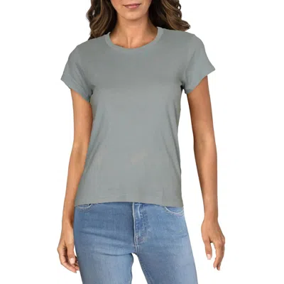 Rivet & Thread Womens Distressed Garment Dyed T-shirt In Blue