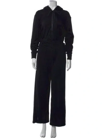 Pre-owned Rivet Utility Crew Neck Jumpsuit In Black