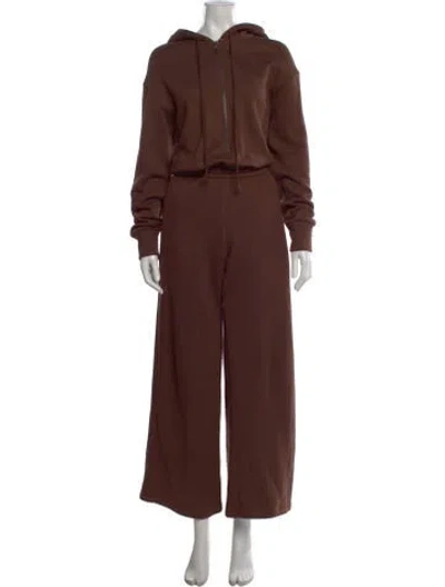 Pre-owned Rivet Utility Crew Neck Jumpsuit In Brown