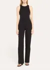Rivet Utility Fashionista Knit Zip-front Jumpsuit In Black