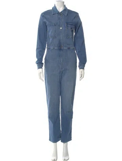 Pre-owned Rivet Utility Jumpsuit In Blue