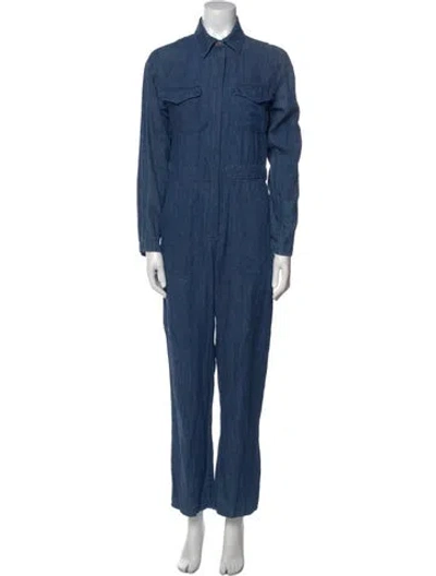 Pre-owned Rivet Utility Jumpsuit In Blue