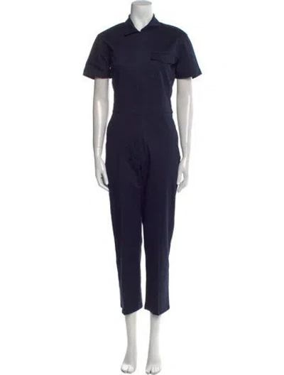 Pre-owned Rivet Utility Jumpsuit In Blue