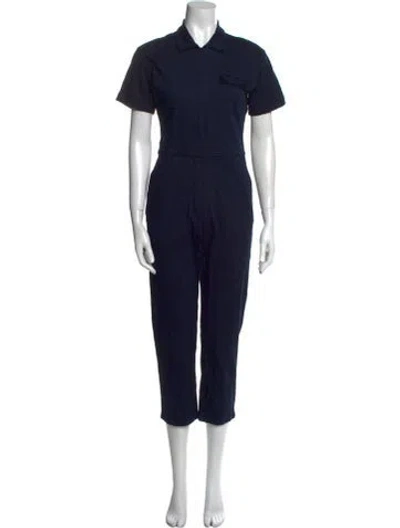 Pre-owned Rivet Utility Jumpsuit In Blue