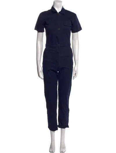 Pre-owned Rivet Utility Jumpsuit In Blue
