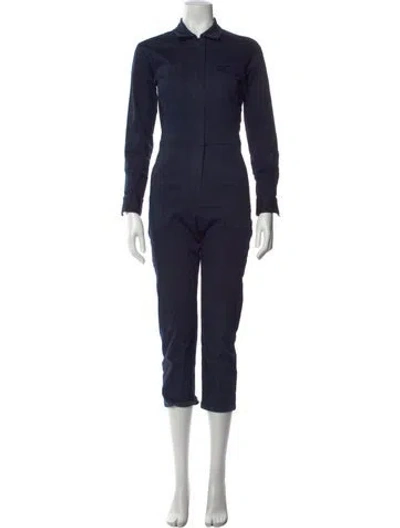 Pre-owned Rivet Utility Jumpsuit In Blue