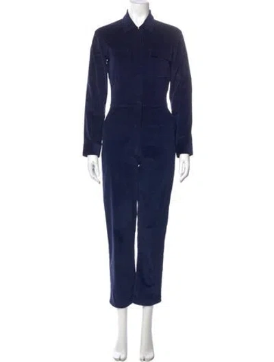 Pre-owned Rivet Utility Jumpsuit In Blue