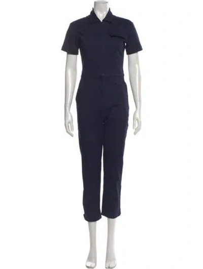 Pre-owned Rivet Utility Jumpsuit In Blue