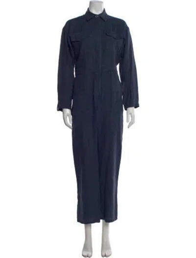 Pre-owned Rivet Utility Jumpsuit In Blue