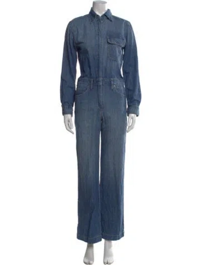 Pre-owned Rivet Utility Jumpsuit In Blue