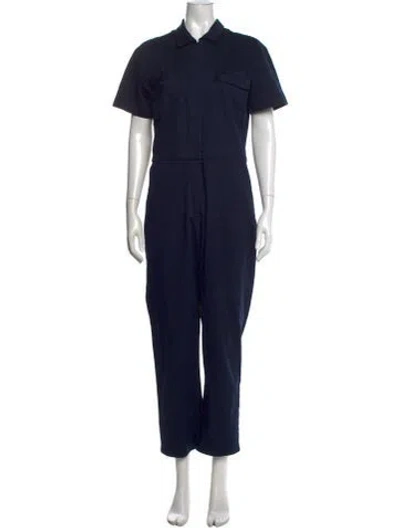 Pre-owned Rivet Utility Jumpsuit In Blue