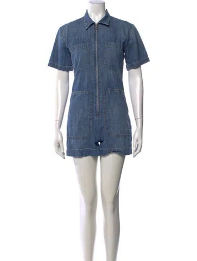 Pre-owned Rivet Utility Jumpsuit In Blue