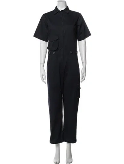 Pre-owned Rivet Utility Jumpsuit In Blue
