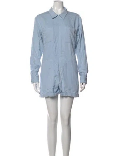 Pre-owned Rivet Utility Jumpsuit In Blue