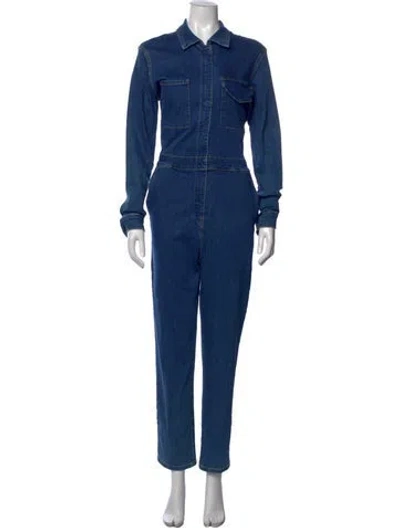 Pre-owned Rivet Utility Jumpsuit In Blue