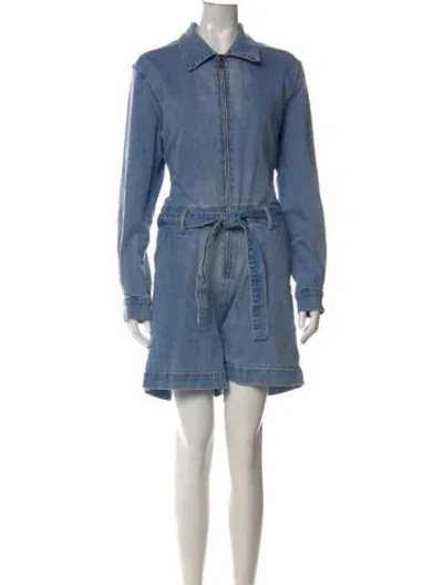 Pre-owned Rivet Utility Jumpsuit In Blue