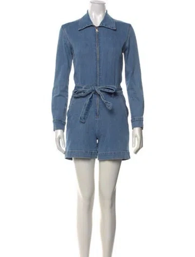 Pre-owned Rivet Utility Jumpsuit In Blue