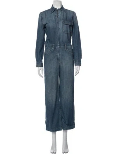 Pre-owned Rivet Utility Jumpsuit In Blue