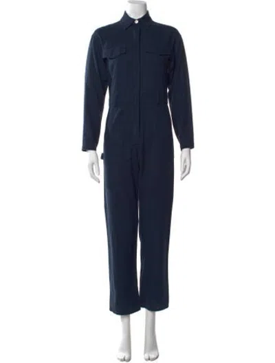 Pre-owned Rivet Utility Jumpsuit In Blue