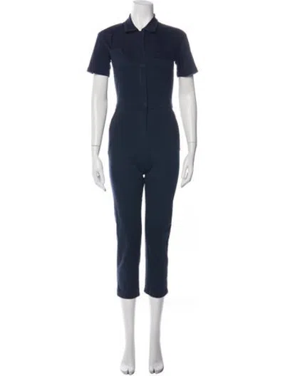 Pre-owned Rivet Utility Jumpsuit In Blue