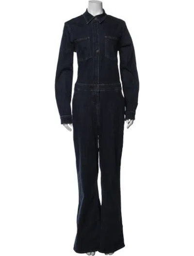Pre-owned Rivet Utility Jumpsuit In Blue