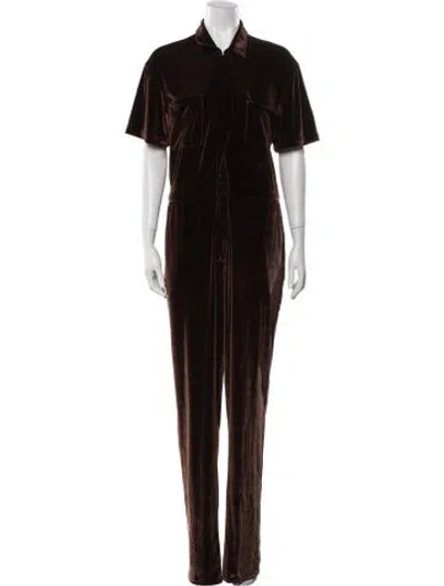 Pre-owned Rivet Utility Jumpsuit In Brown