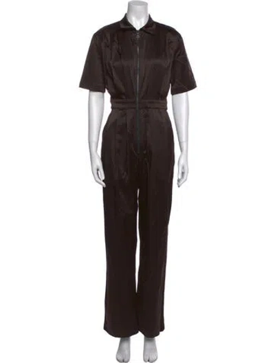 Pre-owned Rivet Utility Jumpsuit In Brown