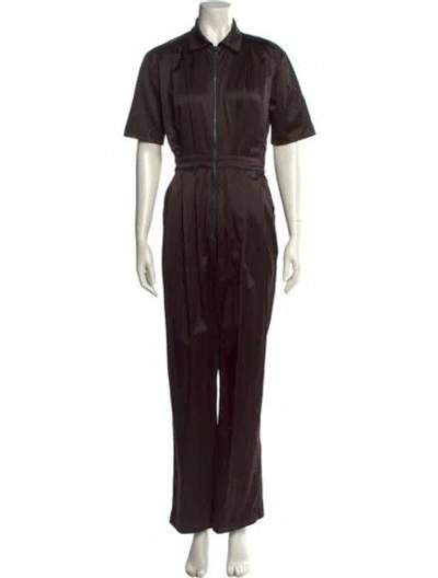 Pre-owned Rivet Utility Jumpsuit In Brown