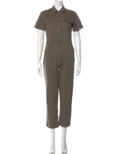 Pre-owned Rivet Utility Jumpsuit In Brown