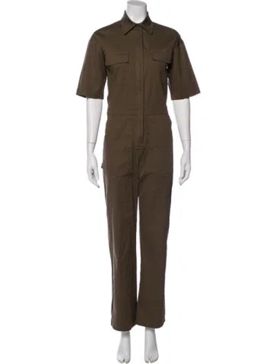 Pre-owned Rivet Utility Jumpsuit In Brown